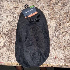 West loop women black cozy slipper socks size M!!